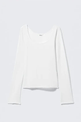 بلوز ساده آستین بلند یقه گرد H&M275