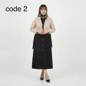 کت و سارافون لینن مدل سرمه علیدسا (کد 2)