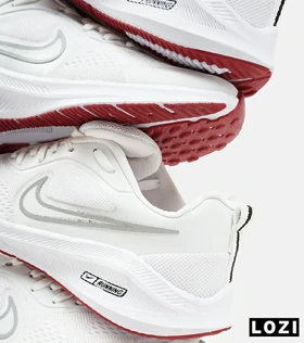 کفش کتانی بزرگ پا سفید قرمز نایک NIKE PEGASUS V10