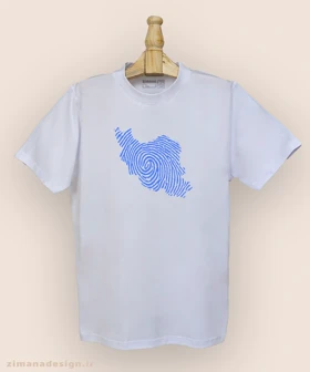تیشرت مردانه و زنانه طرح نقشه ایران با اثر انگشت