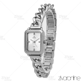 ساعت داتیس زنانه بند کارتیری تمام نقره ای صفحه مهندسی 107222