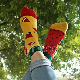 جوراب ساق‌دار لنگه به لنگه هندونه