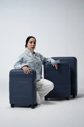 مجموعه 3 عددی چمدان رزمری مدل Rose Merry RL-201-3z_Blue