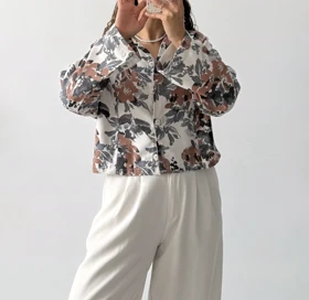 کت طرح دار برشکا | Bershka patterned coat🇹🇳