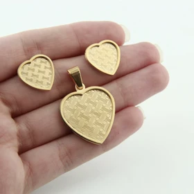 نیم ست بدون زنجیر مدل قلبی