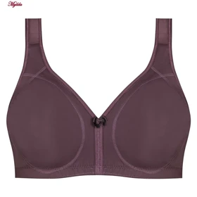 سوتین زنانه اما مدل بدون فنر بنفش تیره کد 4929-3022