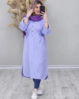 پیراهن کفتان کتان