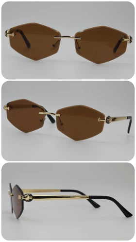 عینک آفتابی زنانه بولگاری Bvlgari ضد اشعه UV400 ایتالیایی (قهوه ای1)