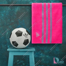 حوله ورزشی adidas صورتی خاکستری بزرگ