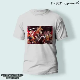 تیشرت با طرح انیمه Attack on Titan کد T - 8031