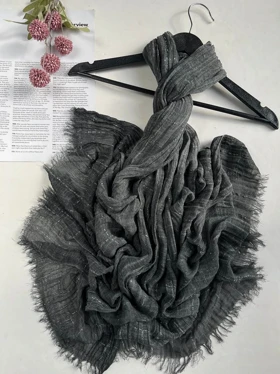 شال کنفی لمه چهارخونه وارداتی 4443