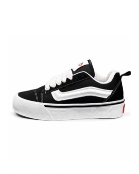 کفش کتانی زنانه و مردانه و بزرگ پا مدل ونس اولداسکول کنو مشکی Vans oldskool Knu