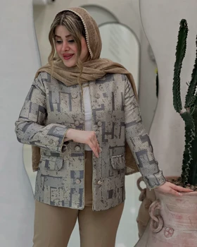 کت ژاکارد تاجلی
