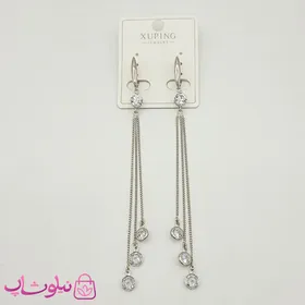 گوشواره دخترانه آویز بلند ژوپینگ سیلور