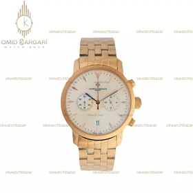 ساعت مچی وشرون کنستانتن کورنوگراف بند رزگلد صفحه کرمی Vacheron Constantin Geneve