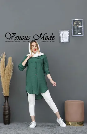 مانتو جلوبسته دوجیب