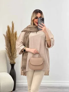 مانتو یقه چاک آستین پاکتی