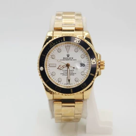 ساعت مردانه رویال فورس RoyalForce RF0209M با موتور کوارتز و طرح رولکس (بند طلایی صفحه سفید)