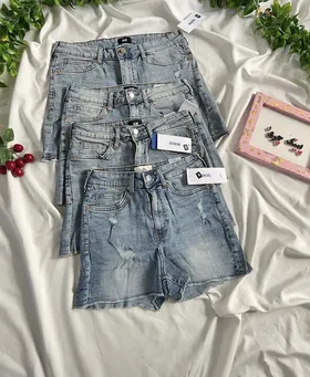 شورتک جین کم زاپ h&m