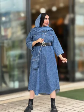 جین ماکسی به همراه کیف کد 626