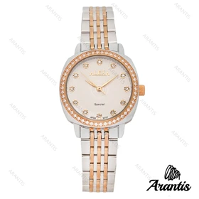 ساعت الکسا 2004z زنانه رزگلد سیلور دور نگین w-10139