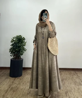 پیراهن مانتویی بلند سوپر کلوش فریال 4