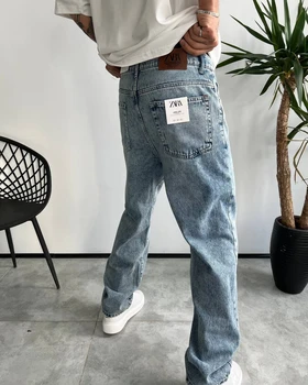 شلوار نیم بگ یخی ساده ZARA