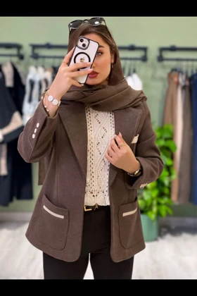 کت فوتر یقه انگلیسی پشت گلدوزی