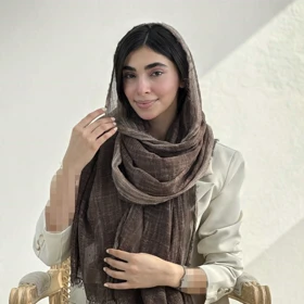شال زنانه لینن حصیری مادمازل | آی بولک