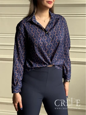 شومیز کرپ لمه پشت بلند