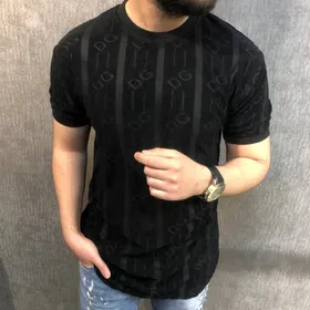 تیشرت مخمل ژاکارد D&G رنگ مشکی