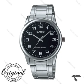 ساعت کاسیو مردانه MTP-V001D-1BU سیلور صفحه مشکی Casio-10394-G