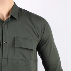 پیراهن آستین بلند کتان مردانه مدل 6204915