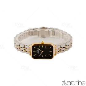 ساعت دنیل ولینگتون زنانه مستطیلی دورنگ طلایی صفحه مشکی 105445