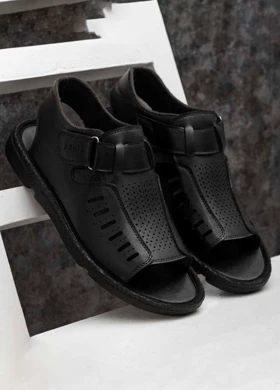 صندل جلوباز مردانه مشکی مدل Sany