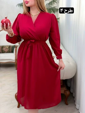 پیراهن حریر آستردار 3679