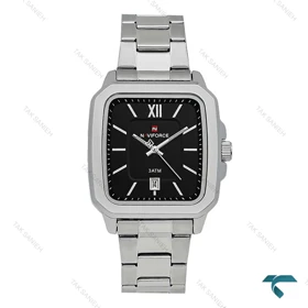 ناوی فورس مردانه NF9239 سیلور صفحه مشکی NaviForce-7749-G