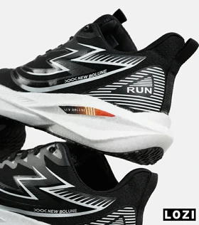 کفش کتانی مردانه و زنانه مشکی طوسی GENERIC All Run مدل 7207