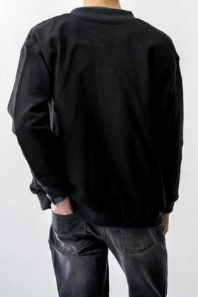 سویشرت زیپ‌دار ژاکارد مردانه