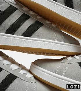 کفش کتانی مردانه و زنانه طوسی سبز ADIDAS Campus مدل 5006