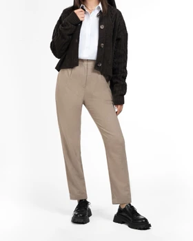 کاردیگان بافت زنانه کد L0903 (قهوه ای)