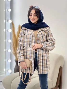 شکت چهارخونه دو جیب تبسم