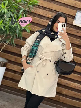 بارانی چهاردکمه یقه انگلیسی