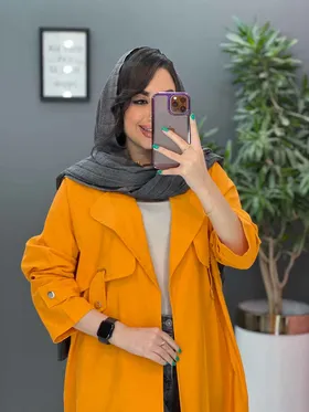 مانتو بلند لینن بالا ژیله