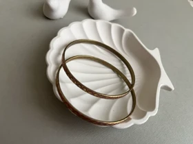 بنگل برنجی ظریف صورتی