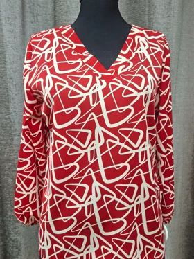 بلوز یقه هفت طرح دار