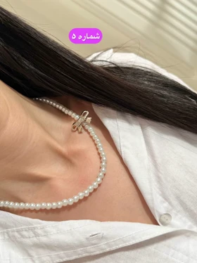 گردنبند مروارید پلاکدار