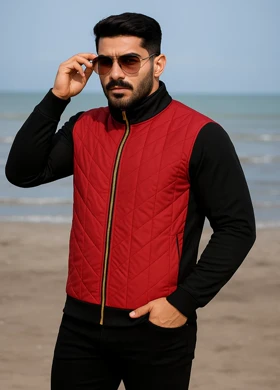 کاپشن مردانه قرمز مدل Homan