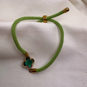 دستبند اسپرت طرح «ونکلیف سبز» (بند طنابی) | نماد شانس و طبیعت