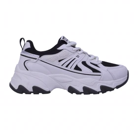 کتانی زنانه مدل بوگاتو_سفید مشکی کد 3640